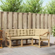 Set di divani da esterno 4 pz Bianco e Beige 3389439