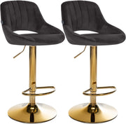 Set di 2 sgabelli da bar Milet velluto G 6