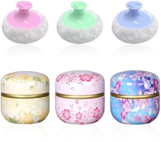 Set di contenitori per trucco - 3 pezzi - Contenitori metallici - Set portatile - Maniglie morbide e ruvide - Adatti per il trucco - Contenitori di conservazione
