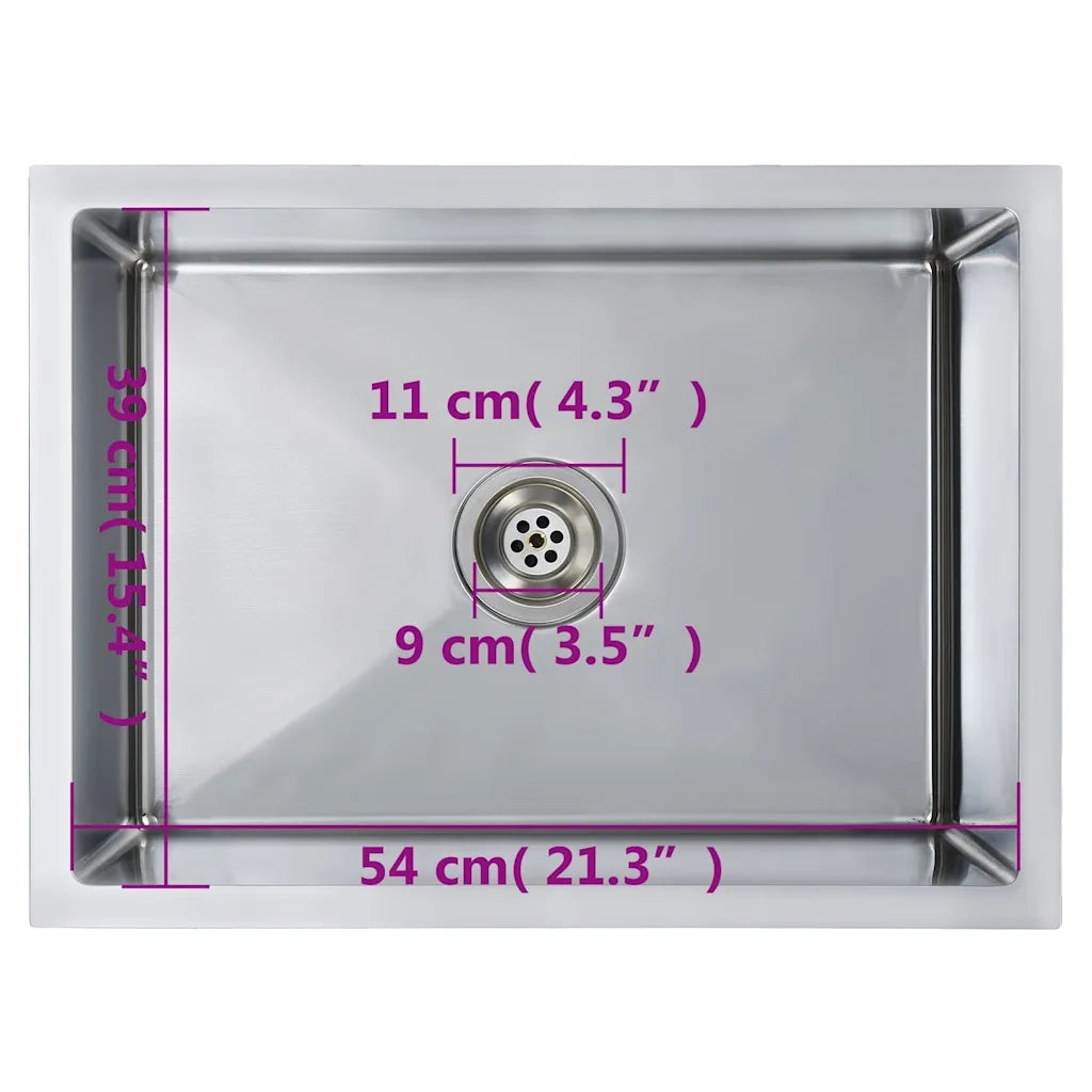 Lavello da Cucina Lavorato a Mano con Filtro in Acciaio Inox CFW6911432