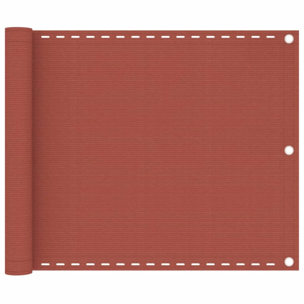 Paravento per balcone protezione privacy paravento 75 x 500 cm HDPE terracotta 02_0010411