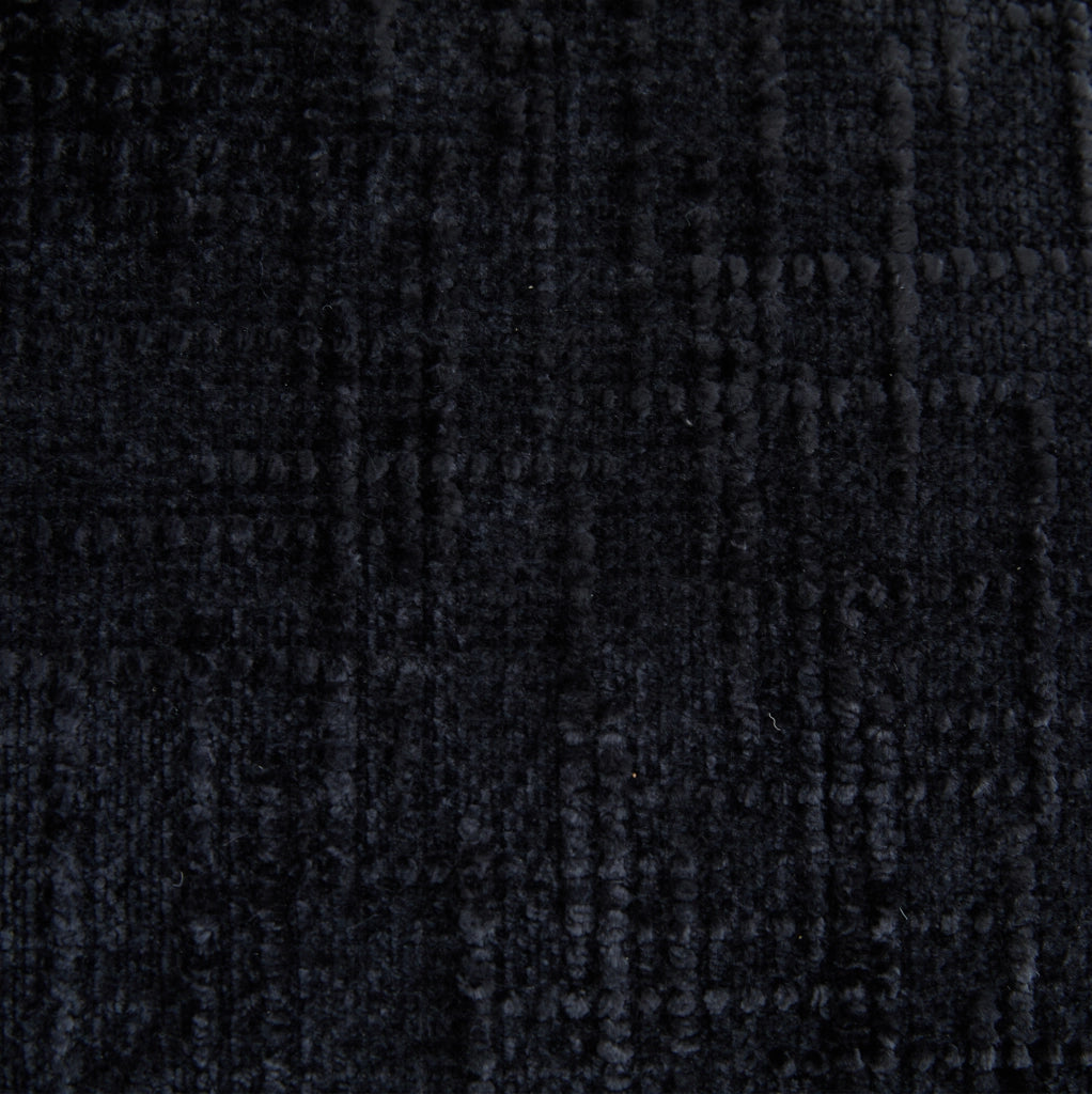 Divano letto pieghevole in chenille nero 79x180x18 cm; con cuscino schienale e poggiatesta