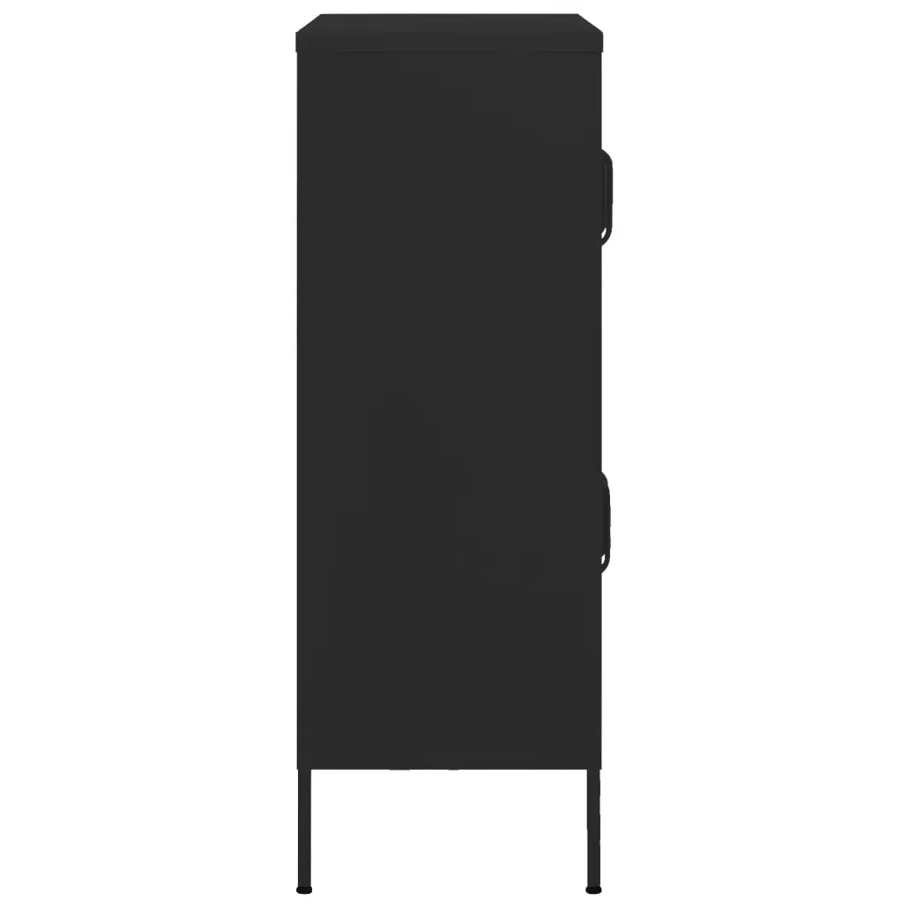Armadietto Nero 80x35x101,5 cm in Acciaio 336142