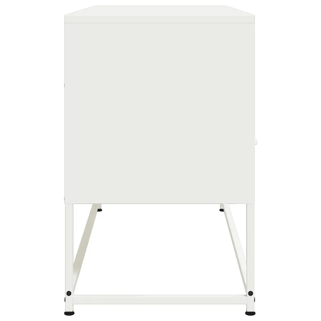 vidaXL Mobile TV Bianco 100,5x39x60,5 cm in Acciaio