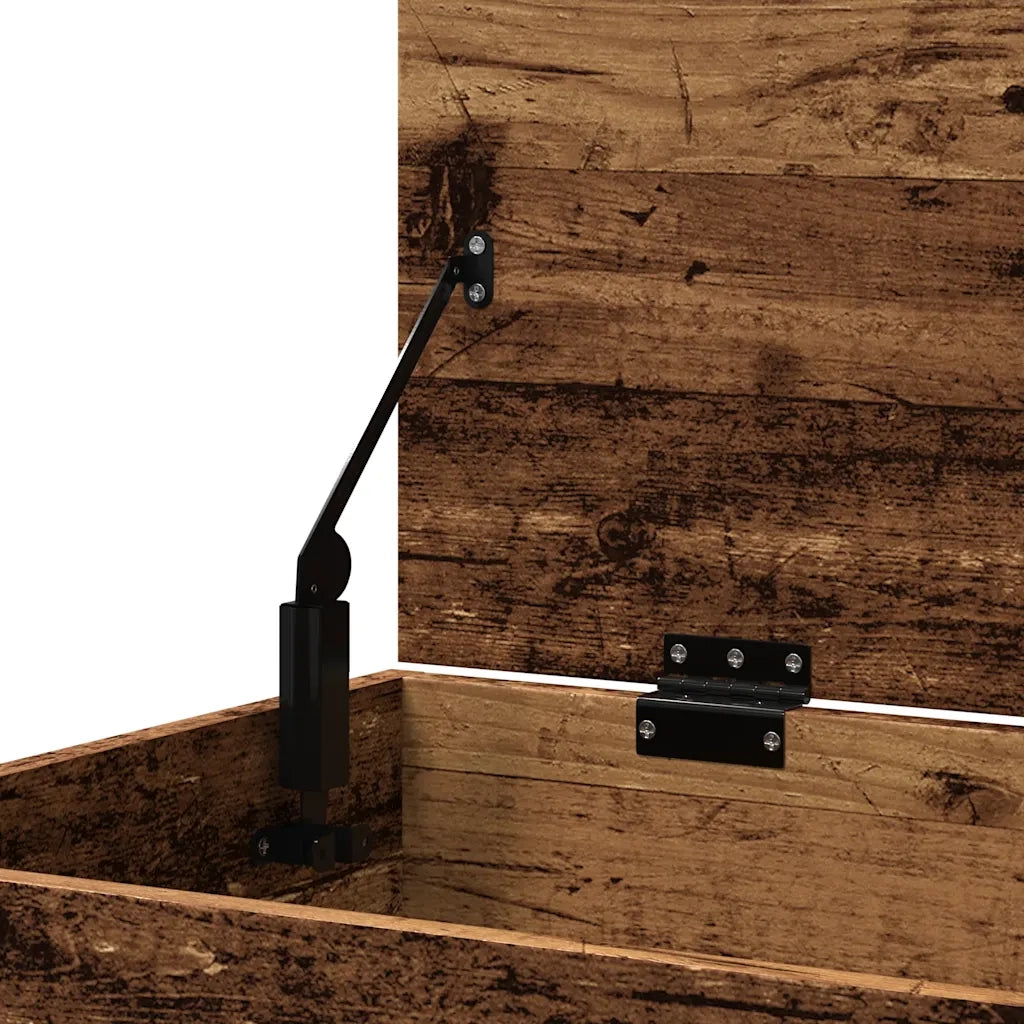 Cassapanca-Baule-Mobile di Stoccaggio Legno Antico 84x42x46 cm in Legno Ingegnerizzato