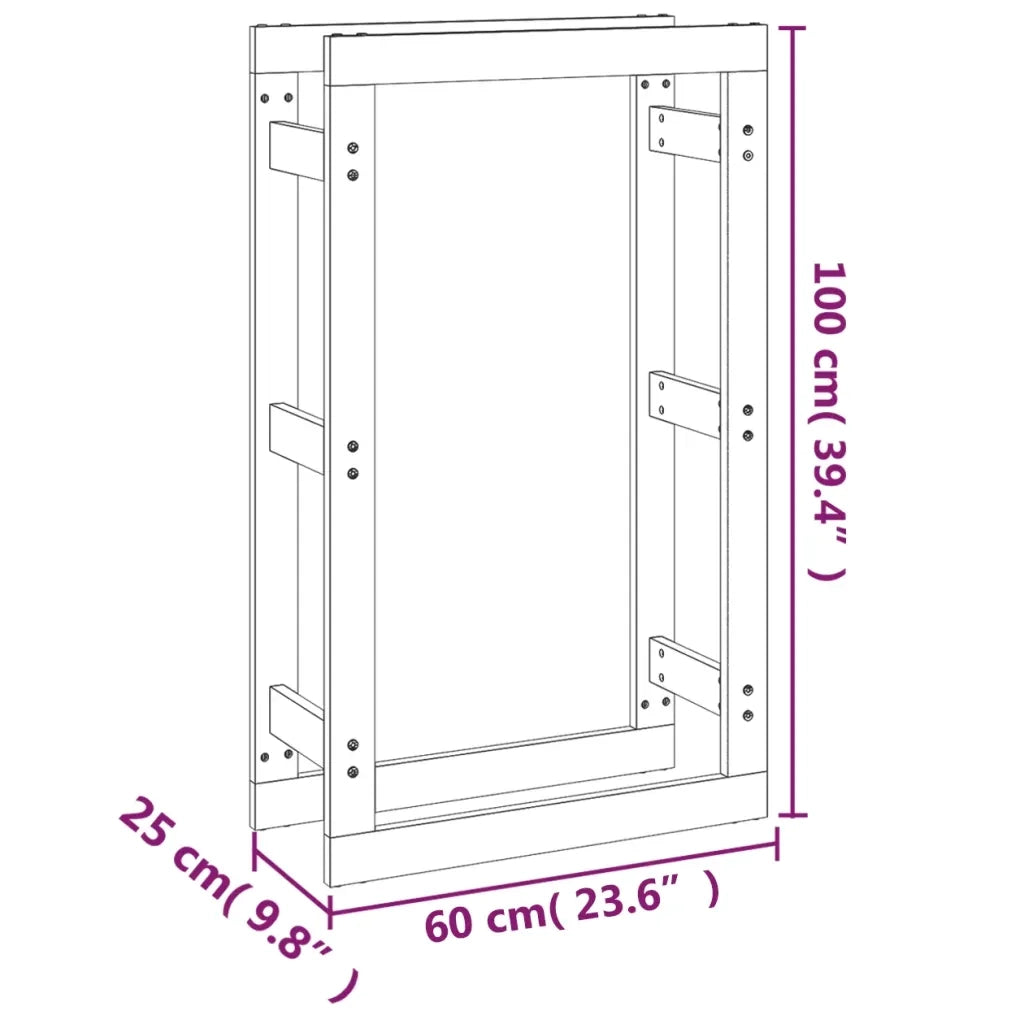Portalegna Miele 60x25x100 cm in Legno Massello di Pino cod mxl 59033