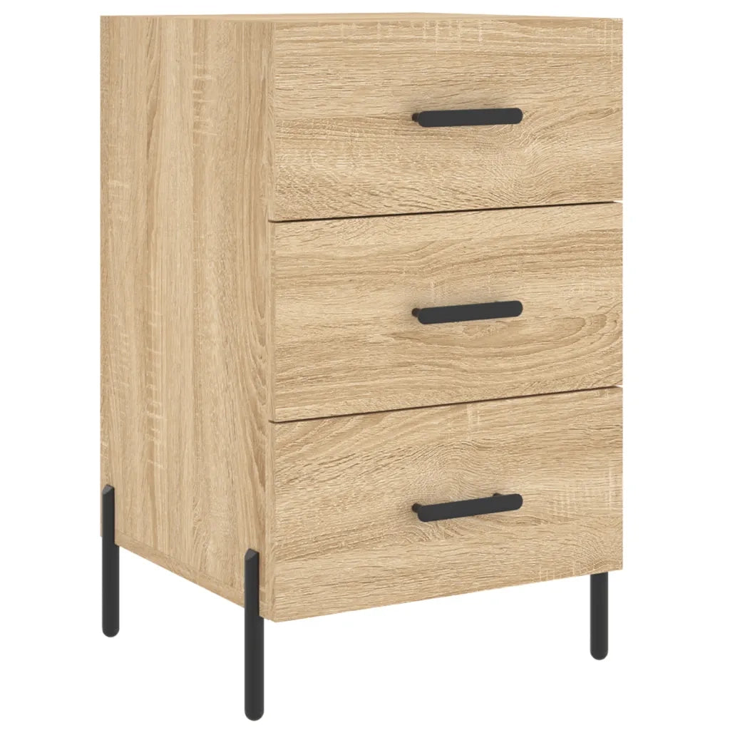 Comodino Rovere Sonoma 40x40x66 cm in Legno Multistrato 827671