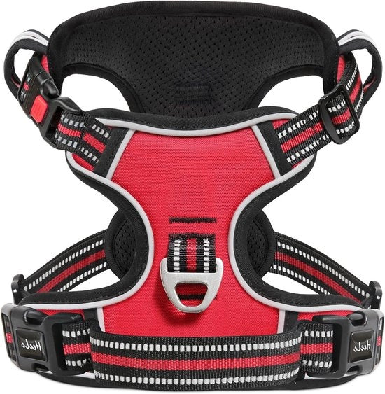 Harnas per cani - Attrezzo per cani - Camminata sicura - Progetto anti-scivolamento - XL - Rosso