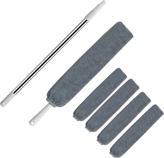 Aspiratore di Polvere con Fili Microfibra e Manico Estendibile - Ideale per Spazi Difficilmente Accessibili