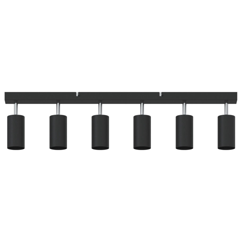 Faretti da soffitto 6 vie regolabili GU10 neri