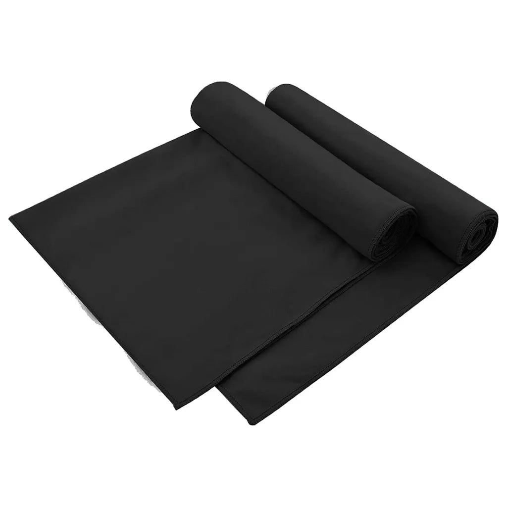 Asciugamani per Sedia Outdoor 2 pcs Nero 130 x 60 cm 42011506