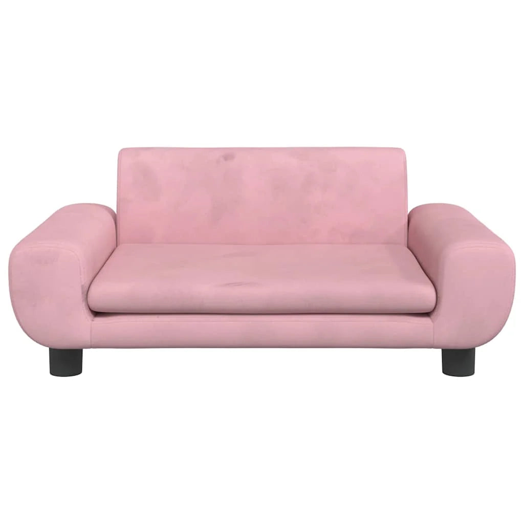 Cuccia per cani a forma di cesto comoda 70 x 45 x 33 cm in velluto rosa 02_0042878