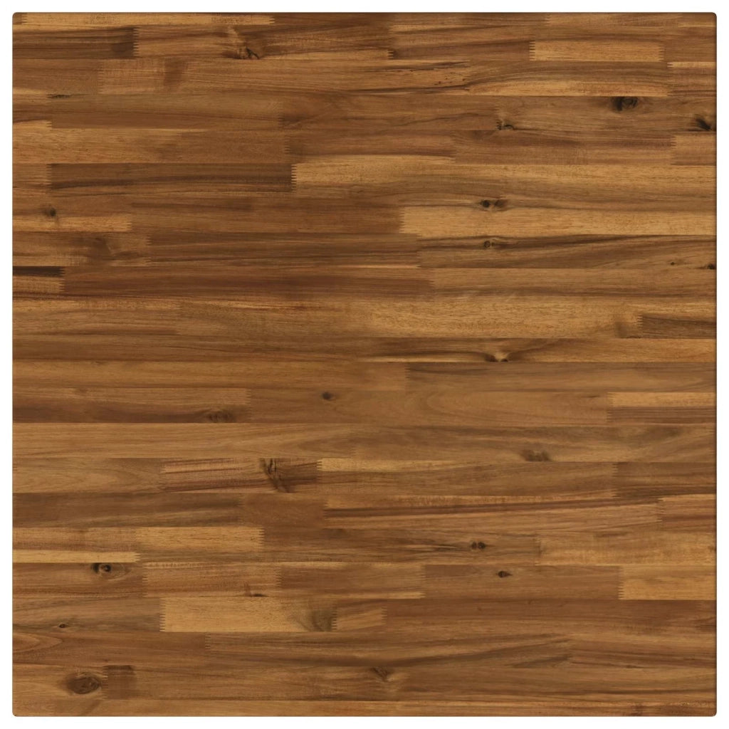 70 x 70 x 75 cm Legno di Acacia Massello Naturale e Caffè 937589