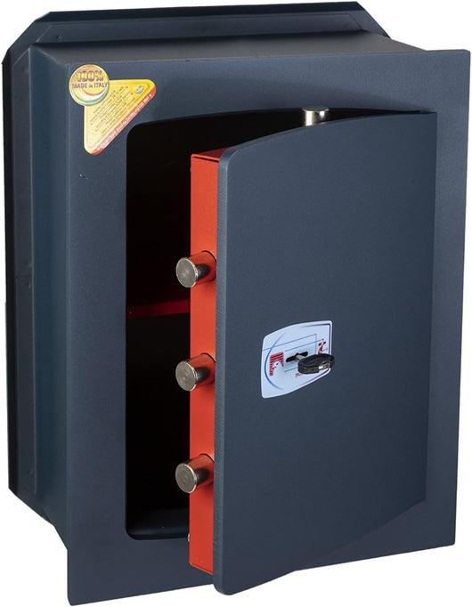 Cassaforte Verticale a Muro 42x34x20 cm con Chiave Technomax Serie Gold