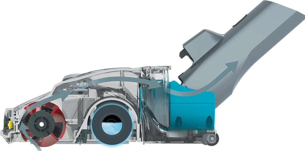 H-FREE 500 HYDRO PLUS HF522YSP 011 Aspirapolvere Senza Fili, 330W, 0,45 L, Aspira e Lava, Mini Turbo Spazzola, Autonomia 45 Min, Compatta, Blu