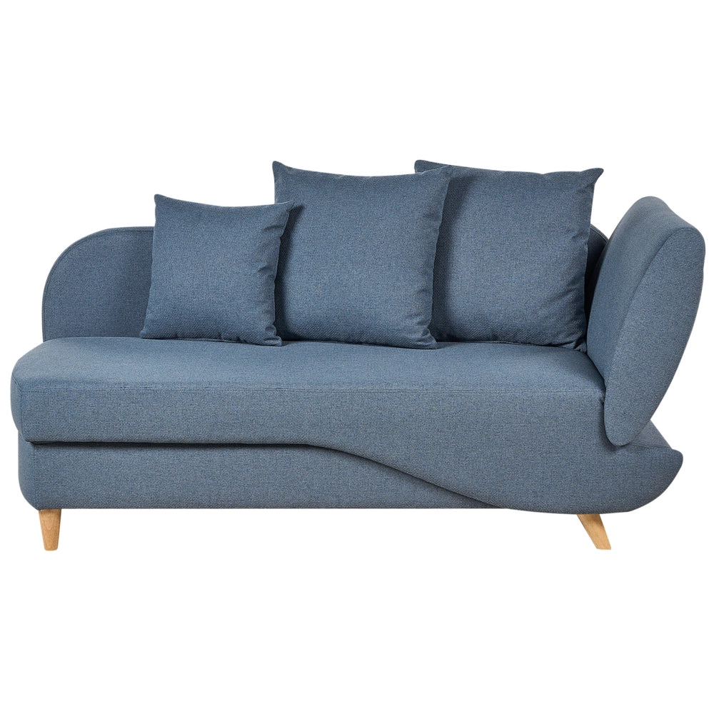 Chaise Longue in tessuto blu lato destro con contenitore stile moderno soggiorno design contemporaneo