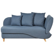 Chaise Longue in tessuto blu lato destro con contenitore stile moderno soggiorno design contemporaneo