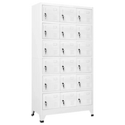 Armadietto con 18 scomparti di sicurezza 90 x 40 x 180 cm metallo grigio 02_0046297