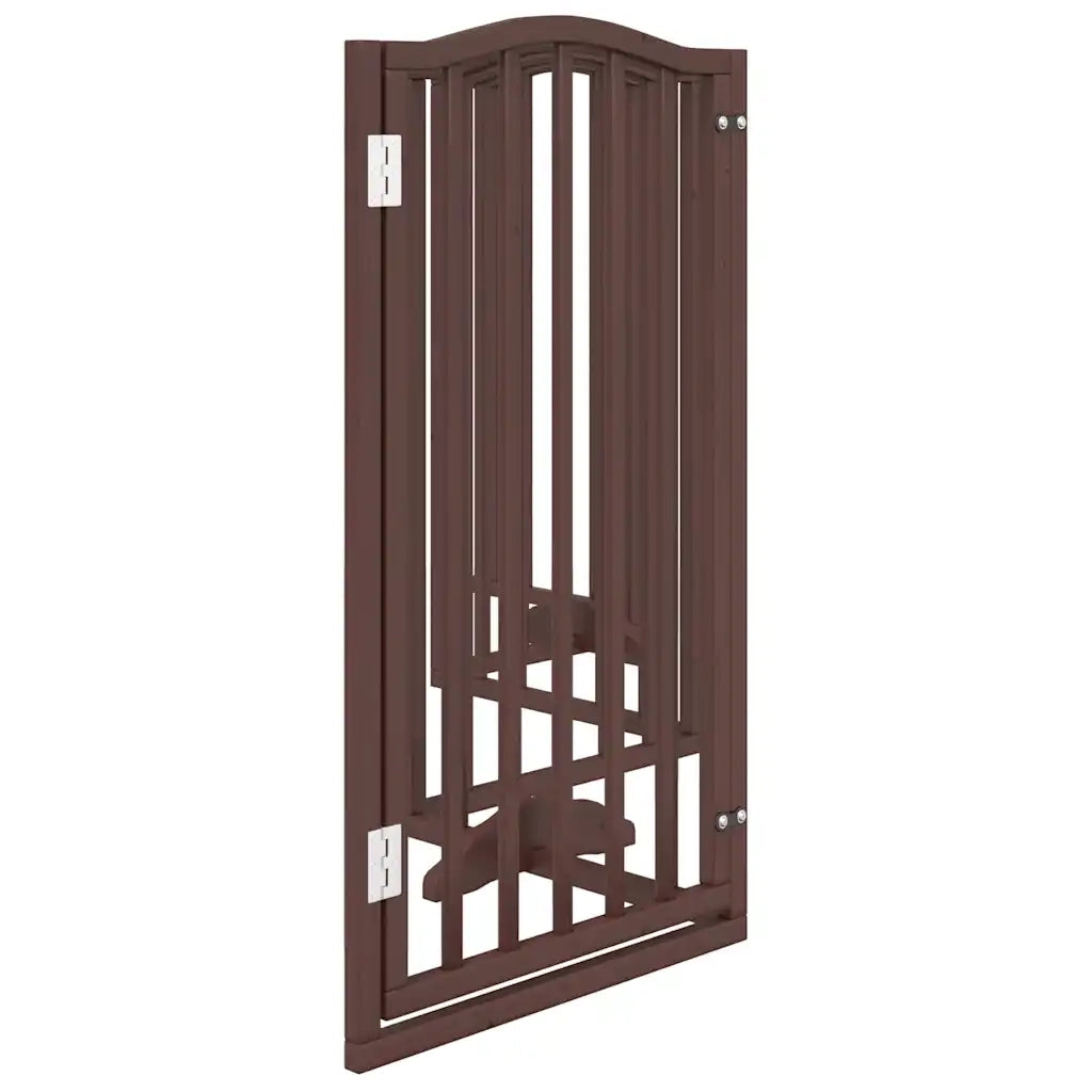 vidaXL Cancello Cani Pieghevole Rovere Marrone 6 Pannelli 300cm Pioppo