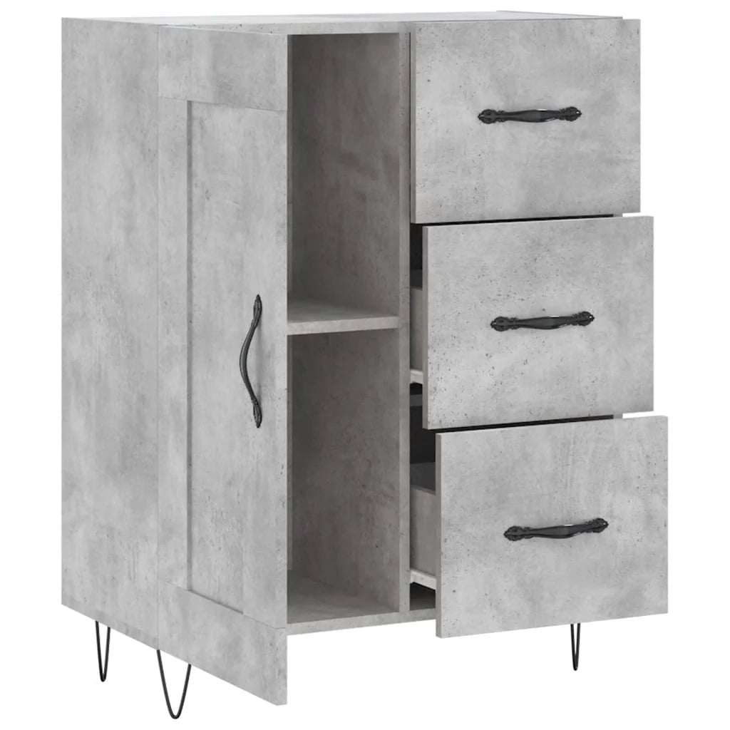 Buffet credenza cassettiera armadio mobile contenitore organizer per cucina soggiorno salotto 69,5 x 34 x 90 cm legno ingegnerizzato grigio 02_0032013