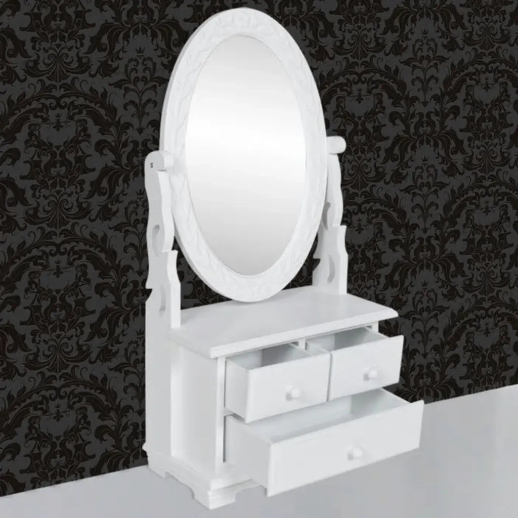 Toletta con Specchio Oscillante Ovale in MDF 60627