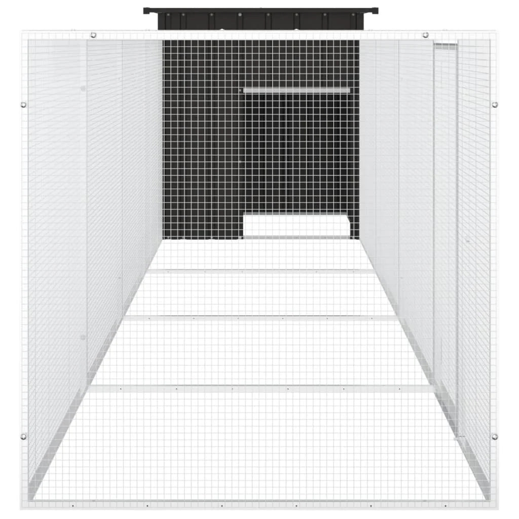 Recinto per pollaio in acciaio zincato antracite 500 x 91 x 100 cm 02_0043928