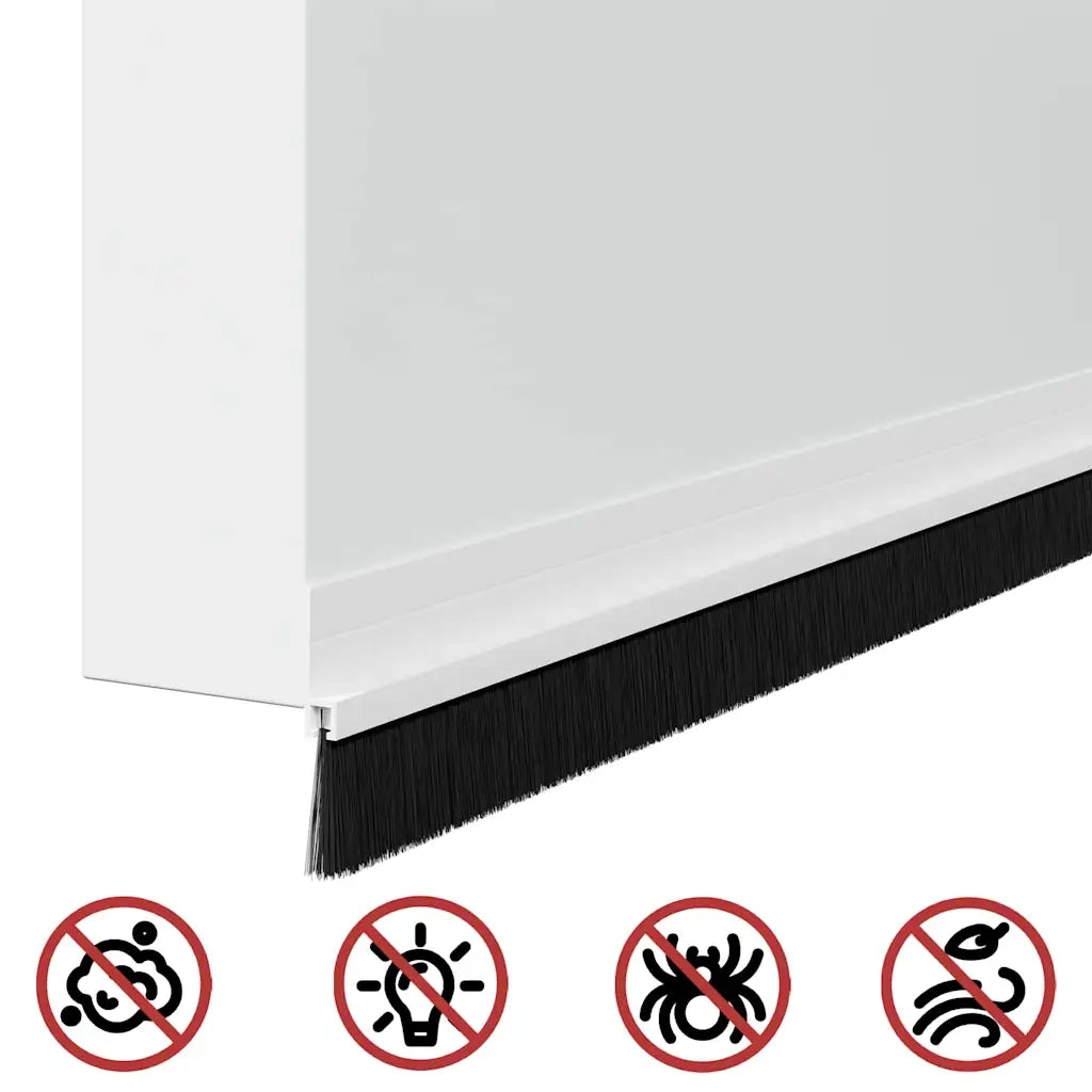Spazzole per porte autoadesive 6 pcs Bianco 100 cm