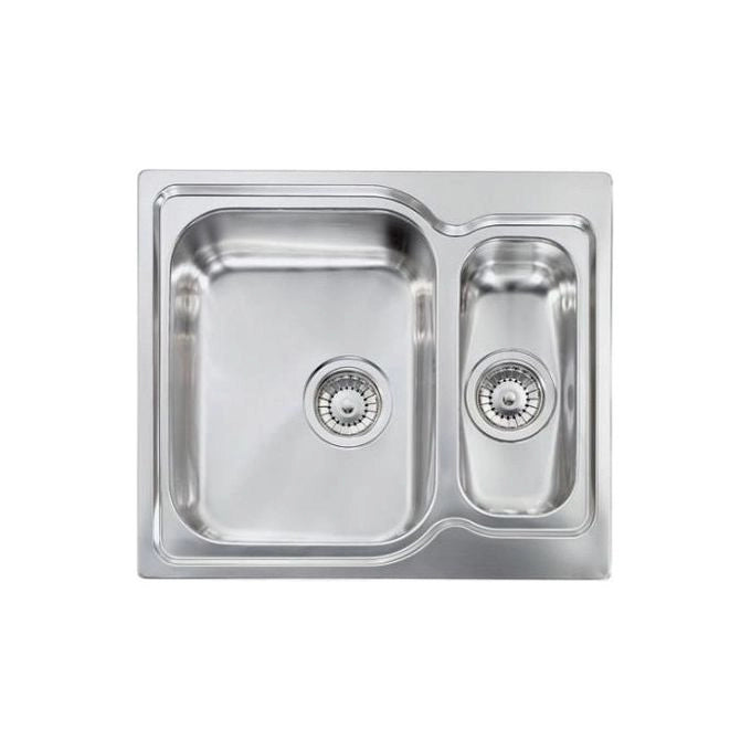 CM Matico 58 x 50 2V Lavello ad incasso Quadrato Acciaio inossidabile
