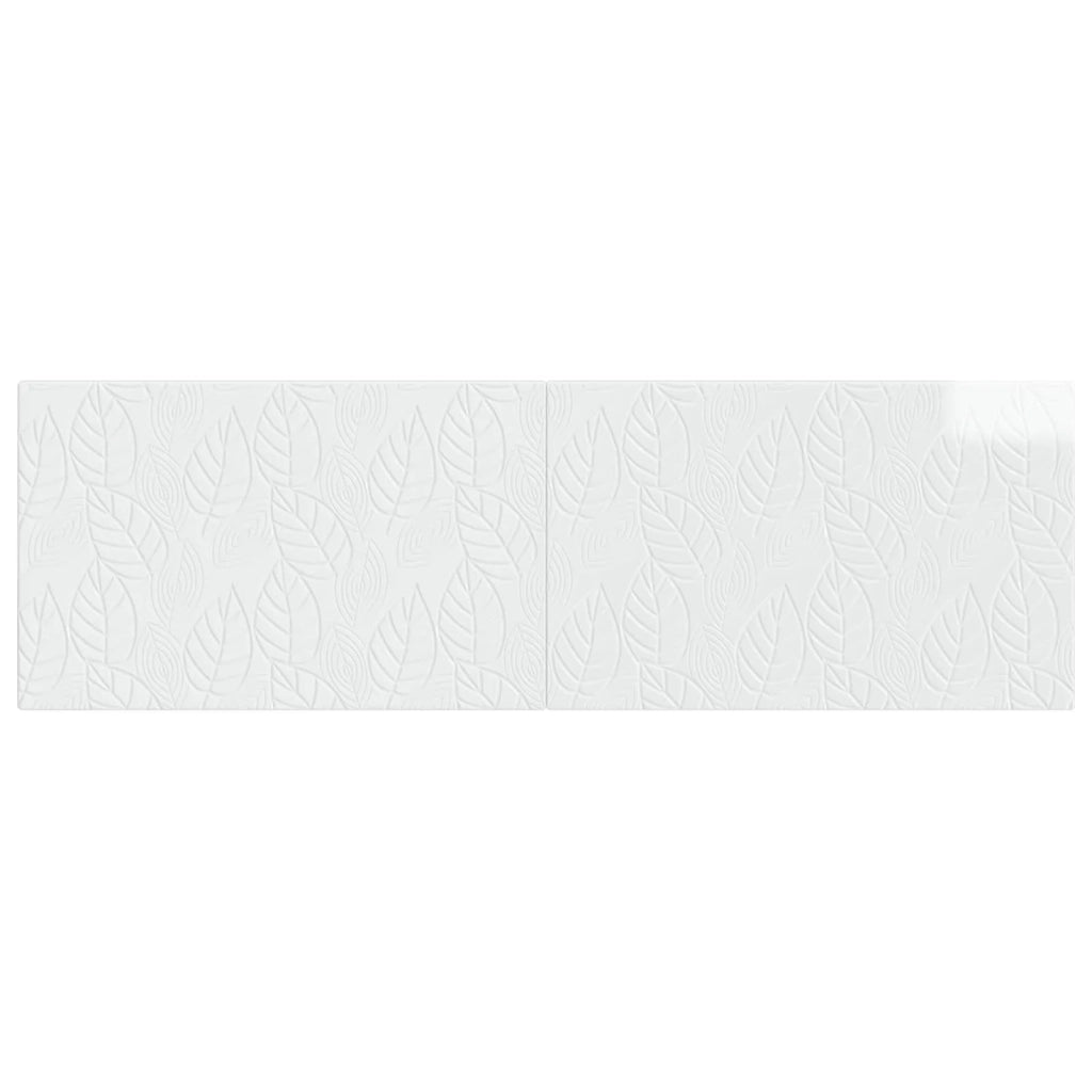 Testiera da Muro DELFT Bianco Lucido Legno ingegnerizzato 897169