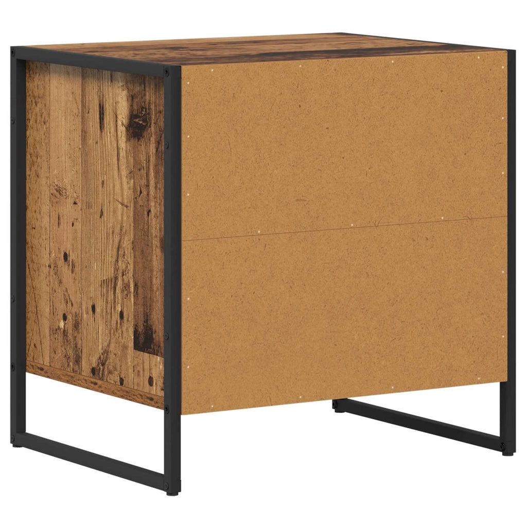 Comodino con cassetto 2 pz-Set di 2 Tavolino da notte Legno vecchio 50 x 39,5 x 50 cm
