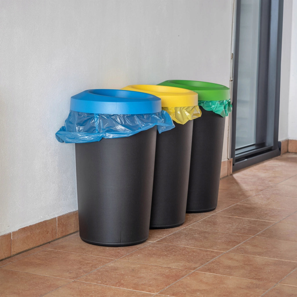 Cestini per rifiuti KADAX da 45 litri, contenitore per la raccolta differenziata, 3 pezzi