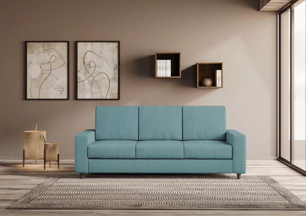 Divano sakar 3 posti (tre sedute da 60cm) misure esterne l.208cm | petrolio - Mobili 2G