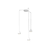 Lampadario Moderno Aygo Metallo Bianco 3 Luci Gu10