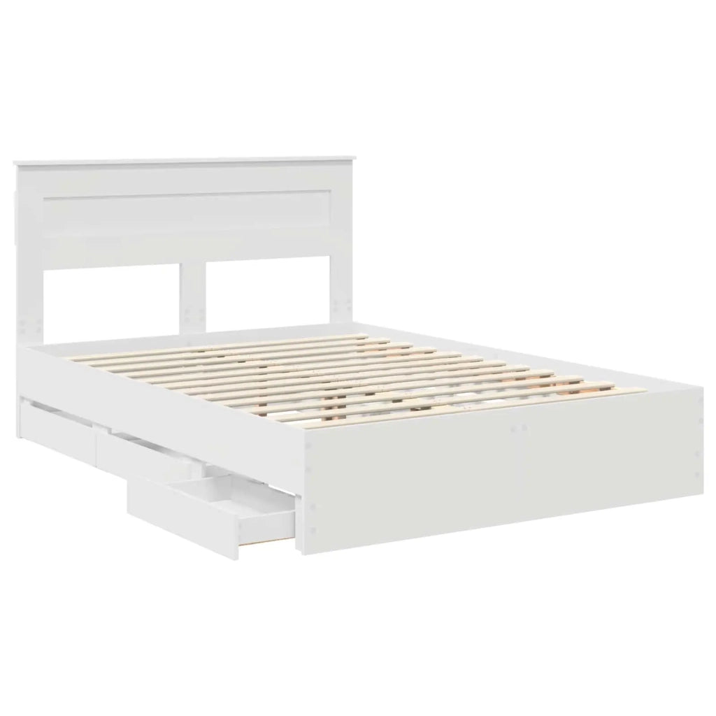 Struttura del letto Bianco 160 x 200 cm Legno Ingegnerizzato 3409833
