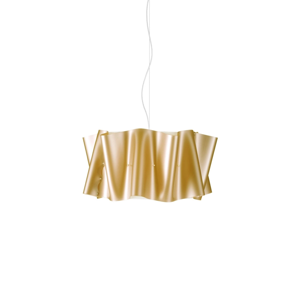 Sospensione Moderna Folio Polilux ® New Gold E Metallo Cromo 1 Luce E27 D50Cm