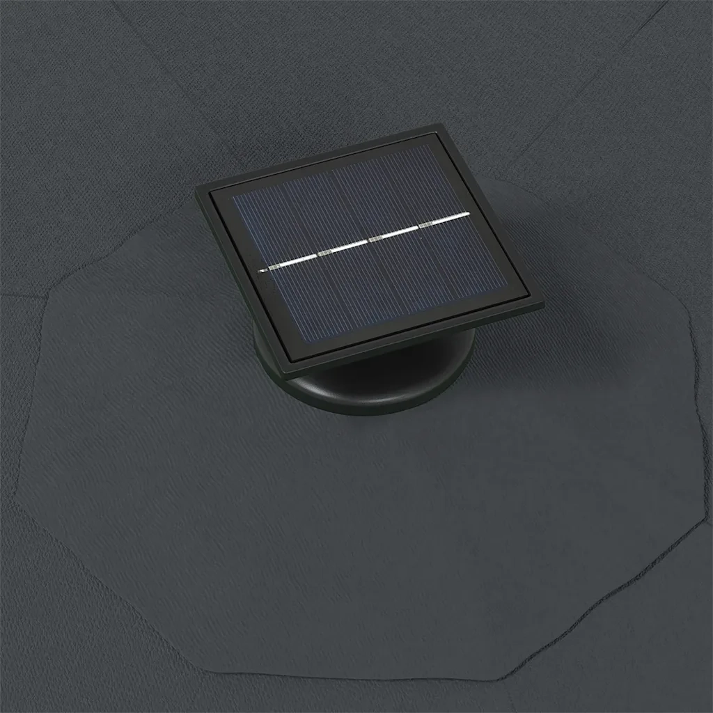 Ombrellone da Giardino-Ombrello da Balcone a Parete con LED 300 cm Antracite
