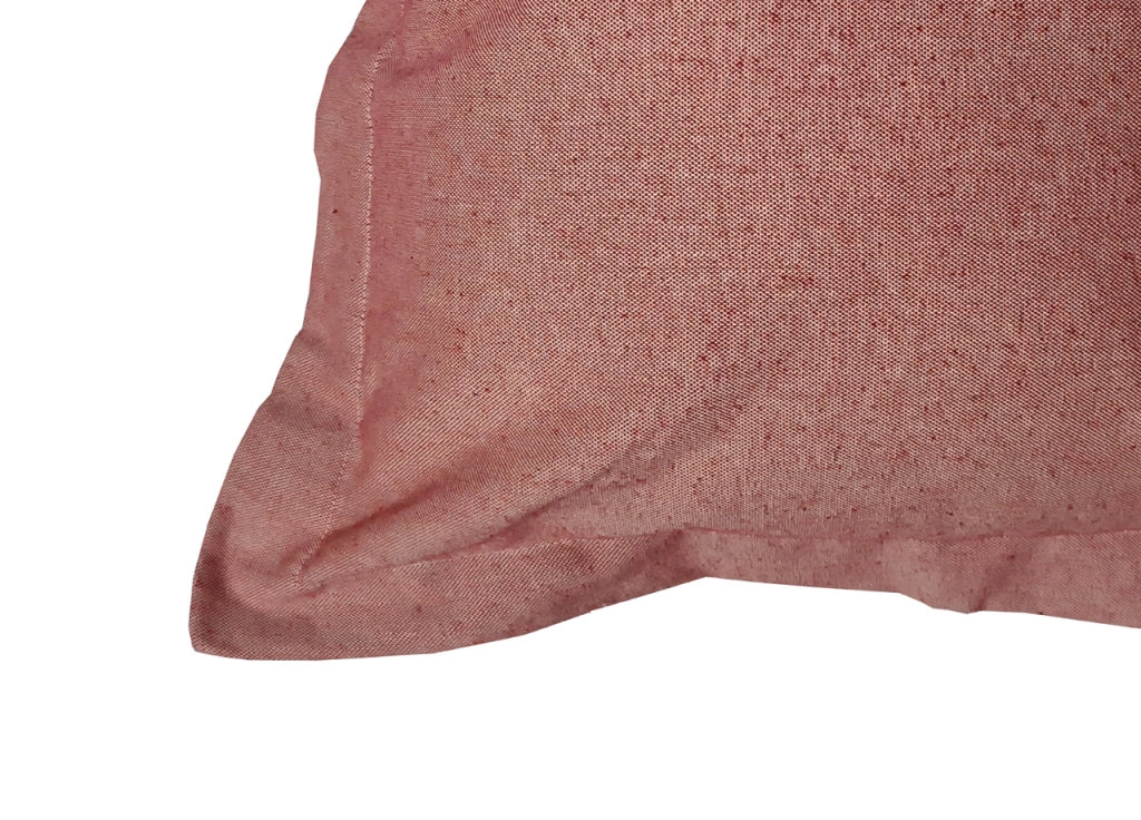 Federa Per Cuscino Arredo Casa Chiusura Zip Fodera Tinto Filo Tinta Unita SV - 50x50 - Bordeaux