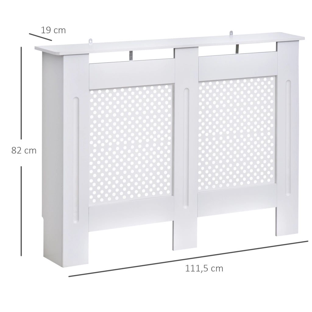 Copriradiatore MDF con ripiano superiore ¨C zephmum ¨C bianco 111.5x19x82 cm