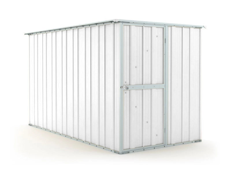 Box in Acciaio Zincato casetta lamiera attrezzi 175x307cm x h1.82m - 95KG - 5,4mq - BIANCO