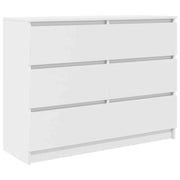 Credenza | Madia | Buffet da pranzo | Armadio da pranzo Bianca 100x35x76 cm in Legno Multistrato
