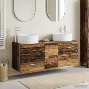 Set di mobili per il bagno 3 pz Legno antico 3405961