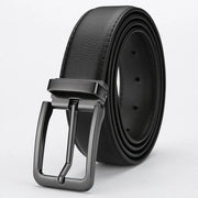 Cinturone per uomo, cintura in pelle nera per jeans
