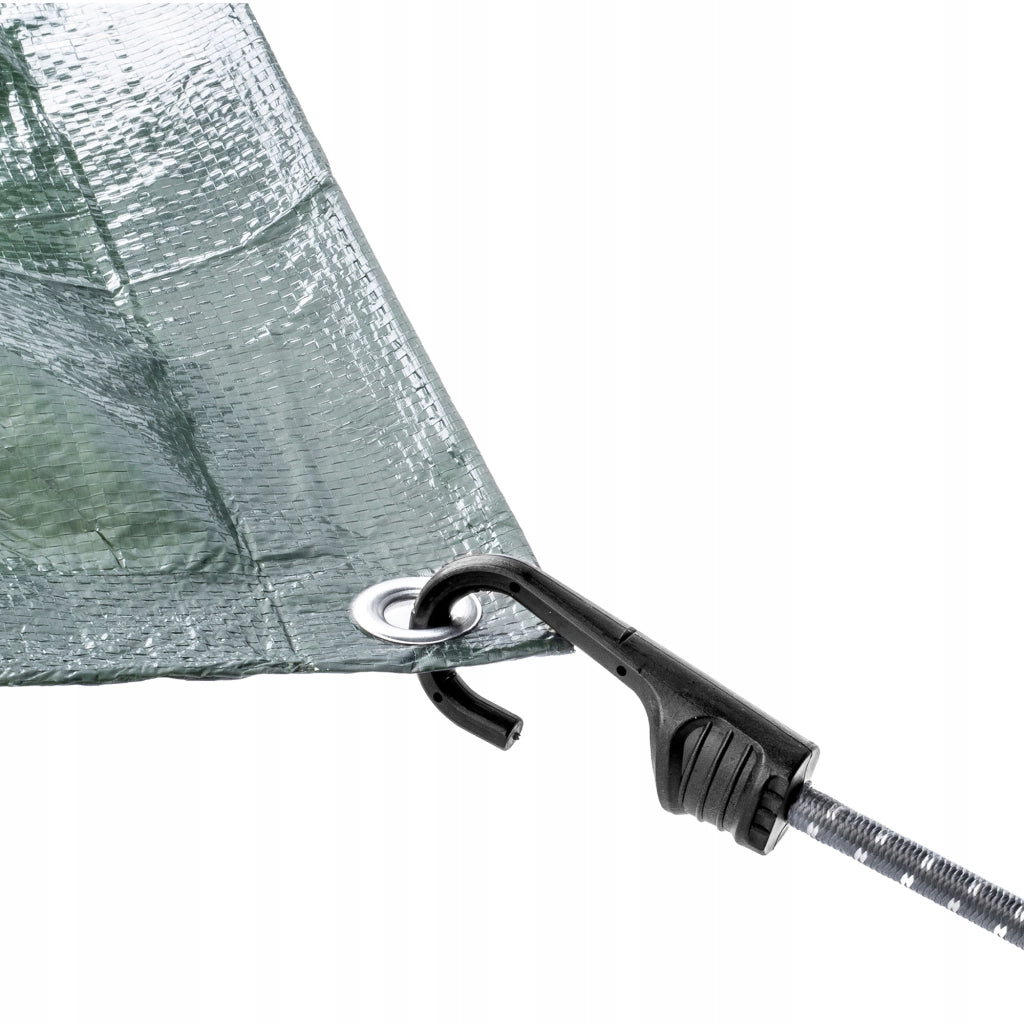 Corda elastica in gomma KADAX con gancio, 28 cm, per il fissaggio di teloni e tenditori per bagagli.