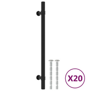 Maniglie per Mobili 20 pz Nere 192 mm in Acciaio Inox CFW4382831