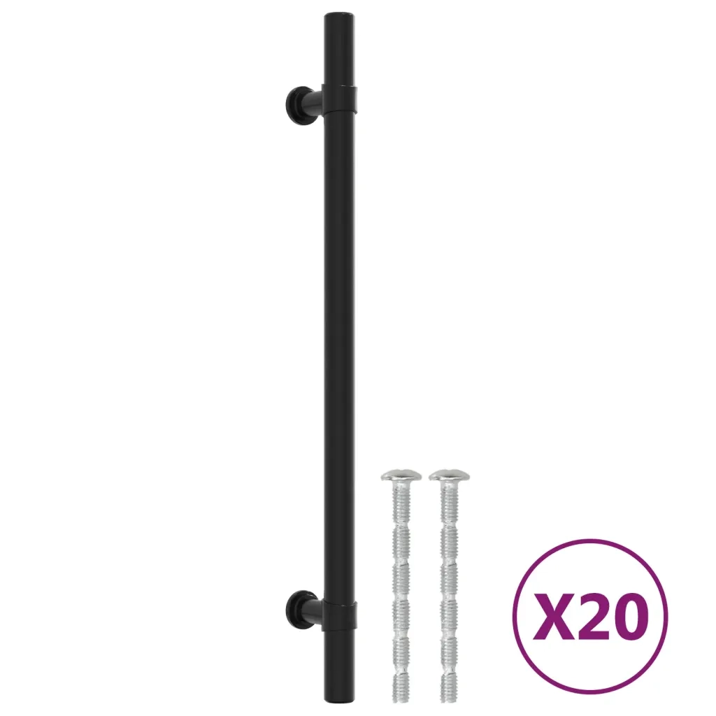 Maniglie per Mobili 20 pz Nere 192 mm in Acciaio Inox CFW4382831