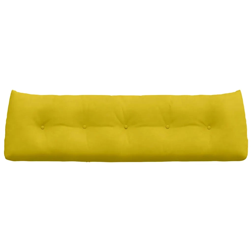 Cuscino per Schiena | Cuscino dorsale Giallo 160 x 24 x 50 cm Velluto