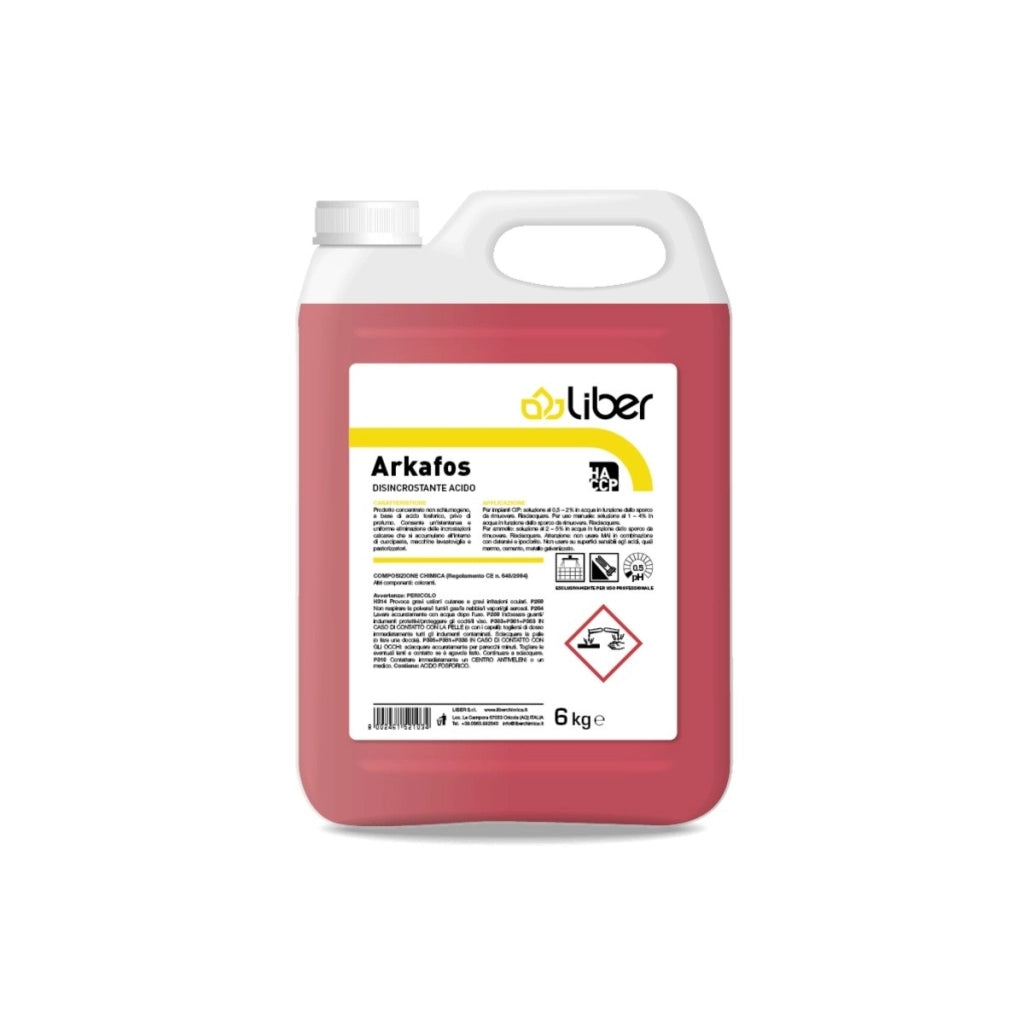 Arkafos 6 Kg, Disincrostante Acido Concentrato per Lavastoviglie HACCP | Liber