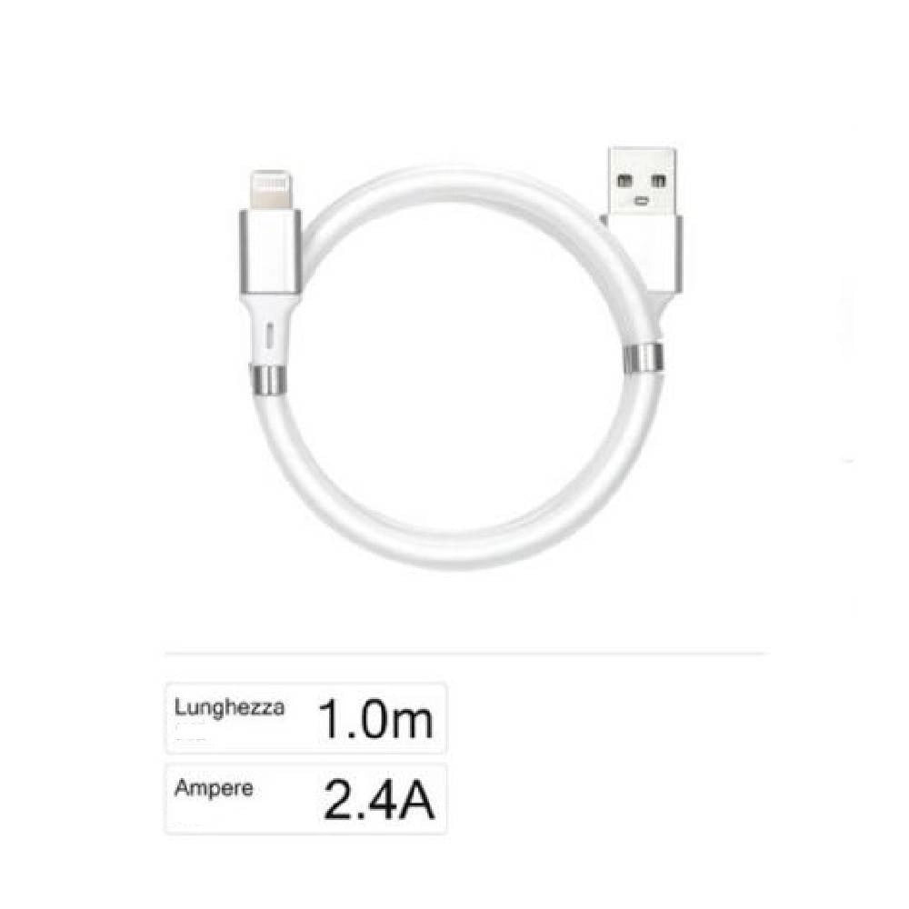 Trade Shop - Cavo Usb Ricarica Trasferimento Dati A Lightning 2.4a 1mt Iphone Ipad F-ip028 -