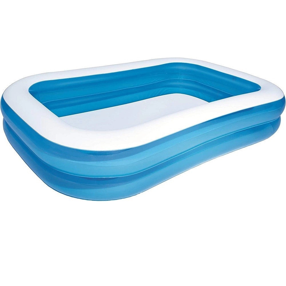 Trade Shop - Piscina Gonfiabile Family Rettangolare A 2 Anelli 262x175x51cm 54006 Per Bambini -