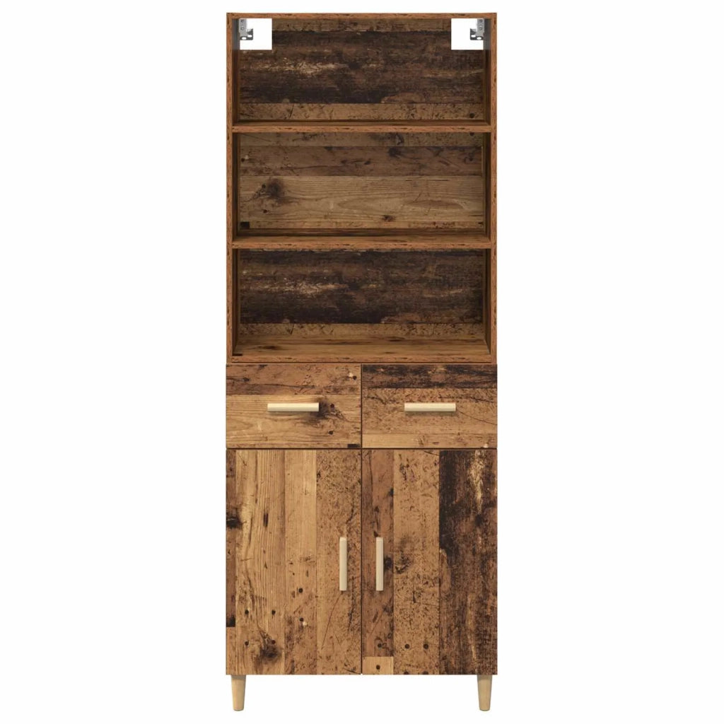 Credenza | Madia | Buffet da pranzo | Armadio da pranzo Legno vecchio 69,5 x 32,5 x 180 cm Legno multistrato